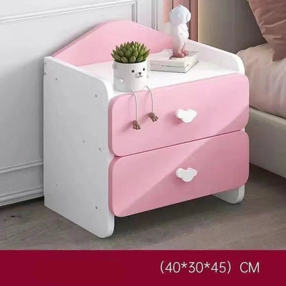 Table de nuit pour enfants à doubles tiroirs - vente privée 14:173Pink Two drawers