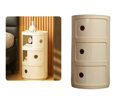 Table de nuit ronde avec 3 tiroirs - vente privée 14:29Round Bedside Cabinet;200007763:201336342