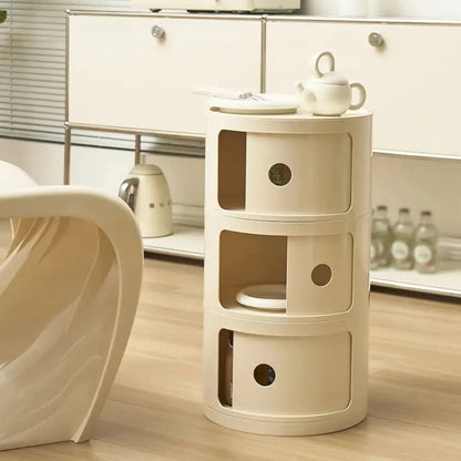 Table de nuit ronde avec 3 tiroirs - vente privée 14:29Round Bedside Cabinet;200007763:201336342