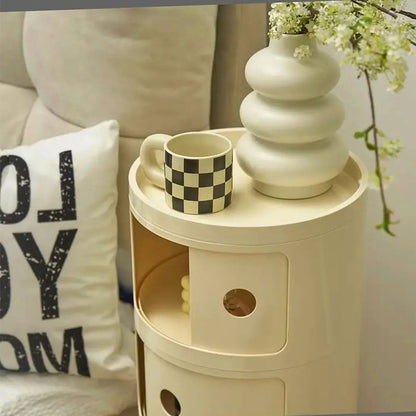 Table de nuit ronde avec 3 tiroirs - vente privée 14:29Round Bedside Cabinet;200007763:201336342