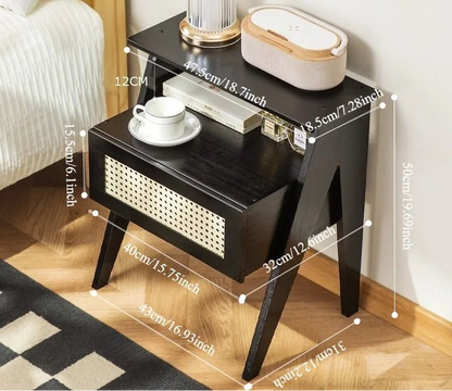 Table de nuit rotin moderne stylé 1 pièce - vente privée 14:193