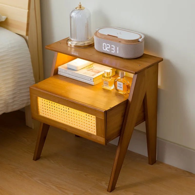 Table de nuit rotin moderne stylé 1 pièce - vente privée 14:29