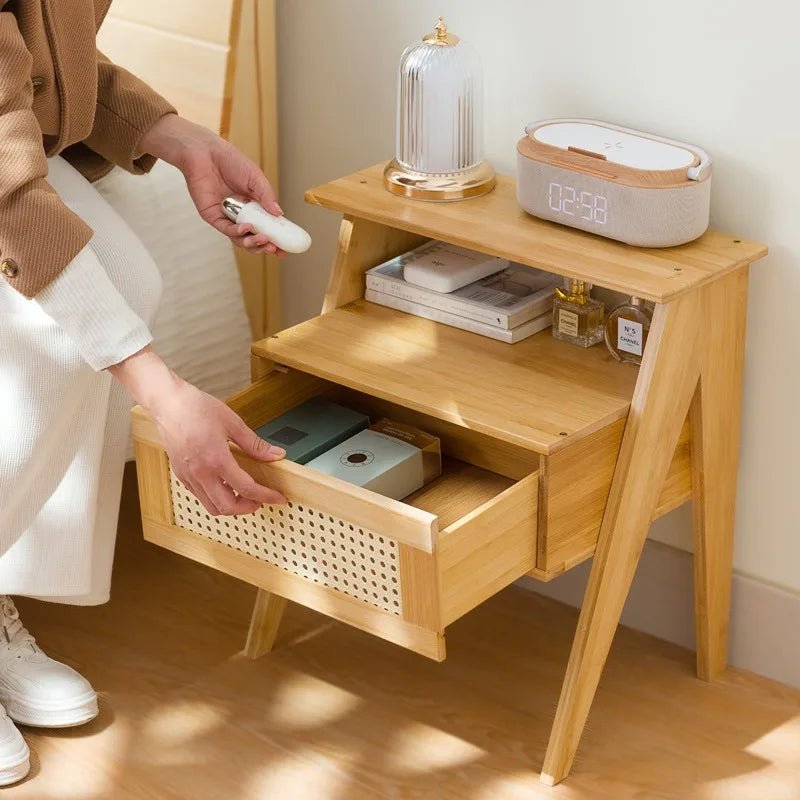 Table de nuit rotin moderne stylé 1 pièce - vente privée 14:29