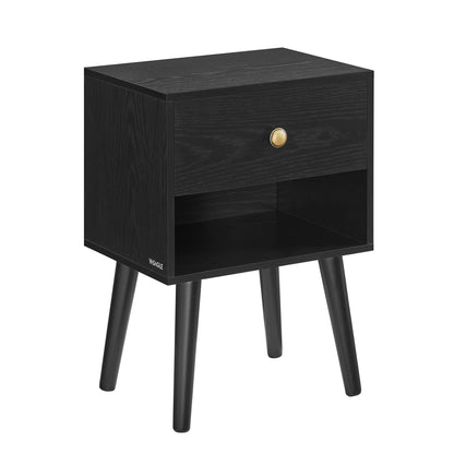 Table de nuit simple noir en bois - vente privée 14:193;200007763:201336342