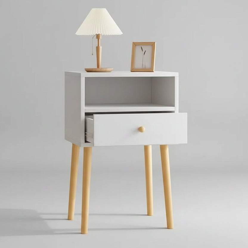 Table de nuit simple pour petit appartement de luxe - vente privée 14:365458S-White-1