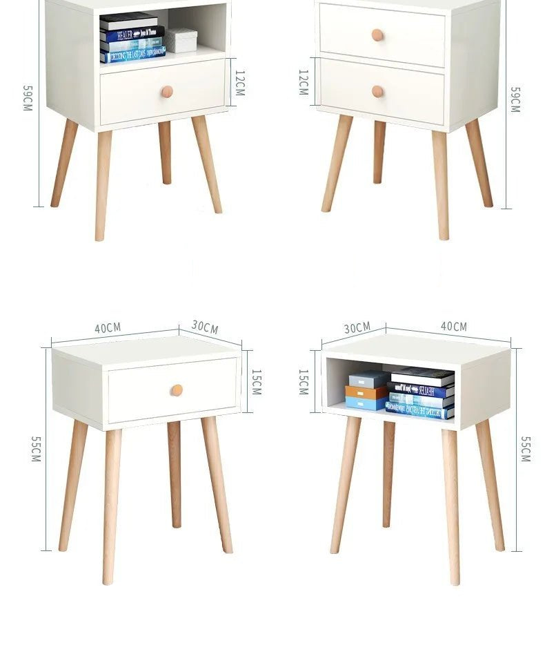 Table de nuit simple pour petit appartement de luxe - vente privée 14:365458S-White-1