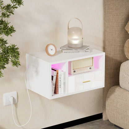Table de nuit suspendue avec station de charge - vente privée 14:173Black;200007763:201336101