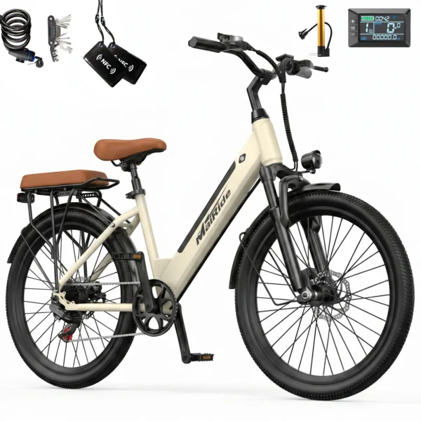 Vélo électrique tout-terrain Mairide S600 - 26 pouces - Moteur 250W et Batterie 36V 13Ah