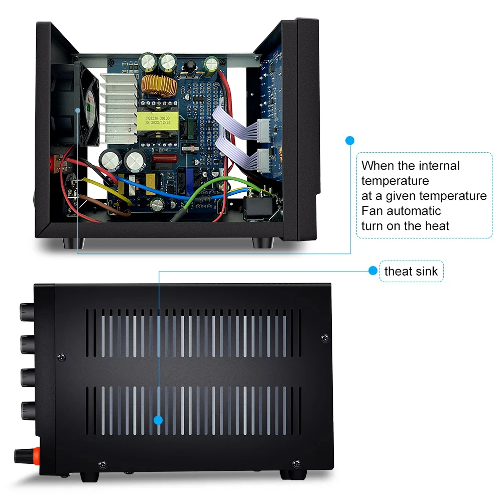 Alimentation électrique CC de laboratoire réglable avec affichage numérique et port USB image 5