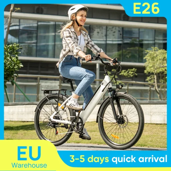Vélo Électrique de Ville Urlife E26 - 750W 48V 10.4Ah Pneus 26 Pouces