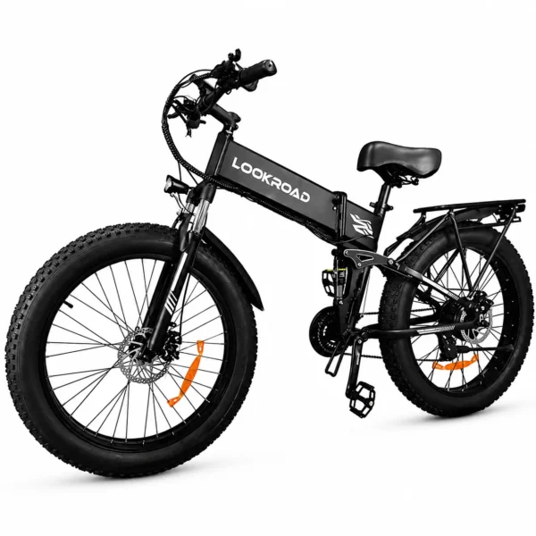Vélo Électrique Tout-Terrain LOOKROAD L26 Pliable Fat eBike 21 Vitesses