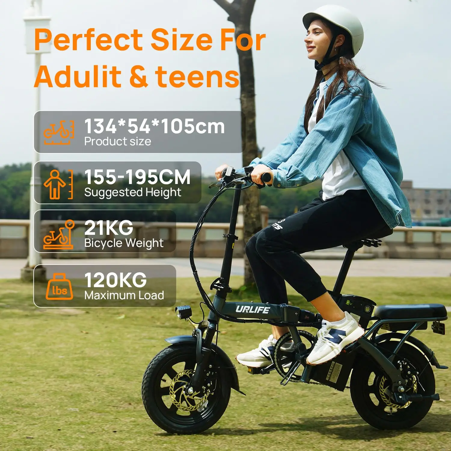 Vélo Électrique Pliable Urlife F1L 14 Pouces Moteur 250W Batterie 48V 7.5Ah image 8