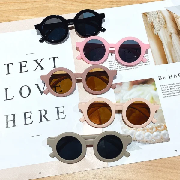Lunettes de Soleil Enfant à Monture Ronde et Colorée