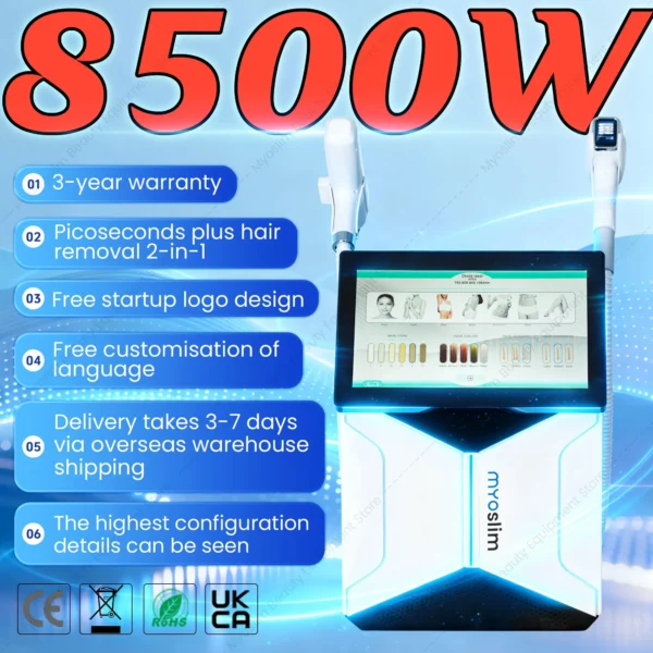Appareil d'épilation laser professionnel Soprano 2-en-1 808nm Picoseconde et ND YAG