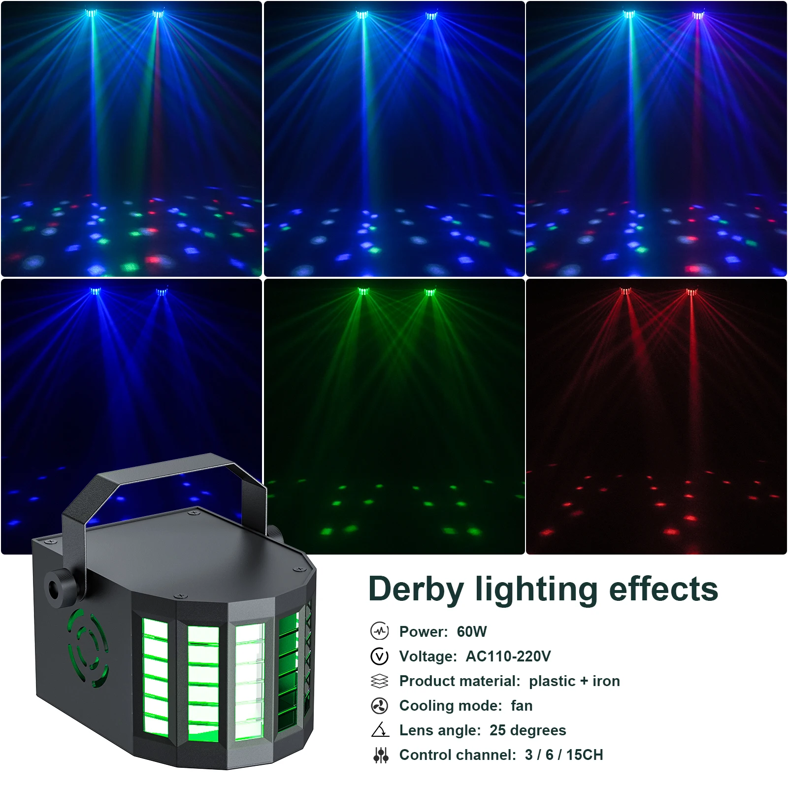 Datewink Projecteur Scénique LED RGBW 60W avec Support et Sac de Transport pour DJ et Fêtes image 3