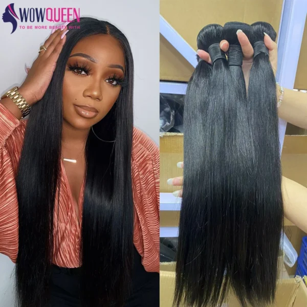 Tissage de Cheveux Humains Lisses Naturels Qualité Remy