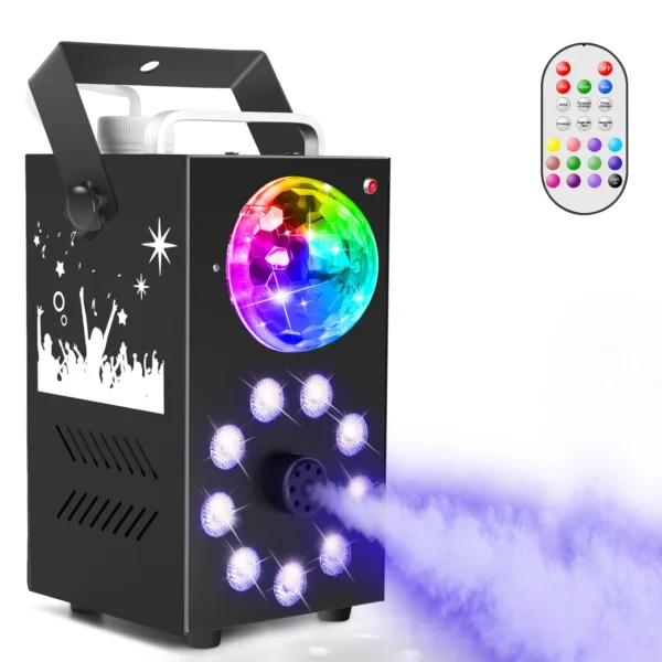 Machine à Brouillard 700W avec Éclairage RVB et Télécommande pour Scène et Fêtes