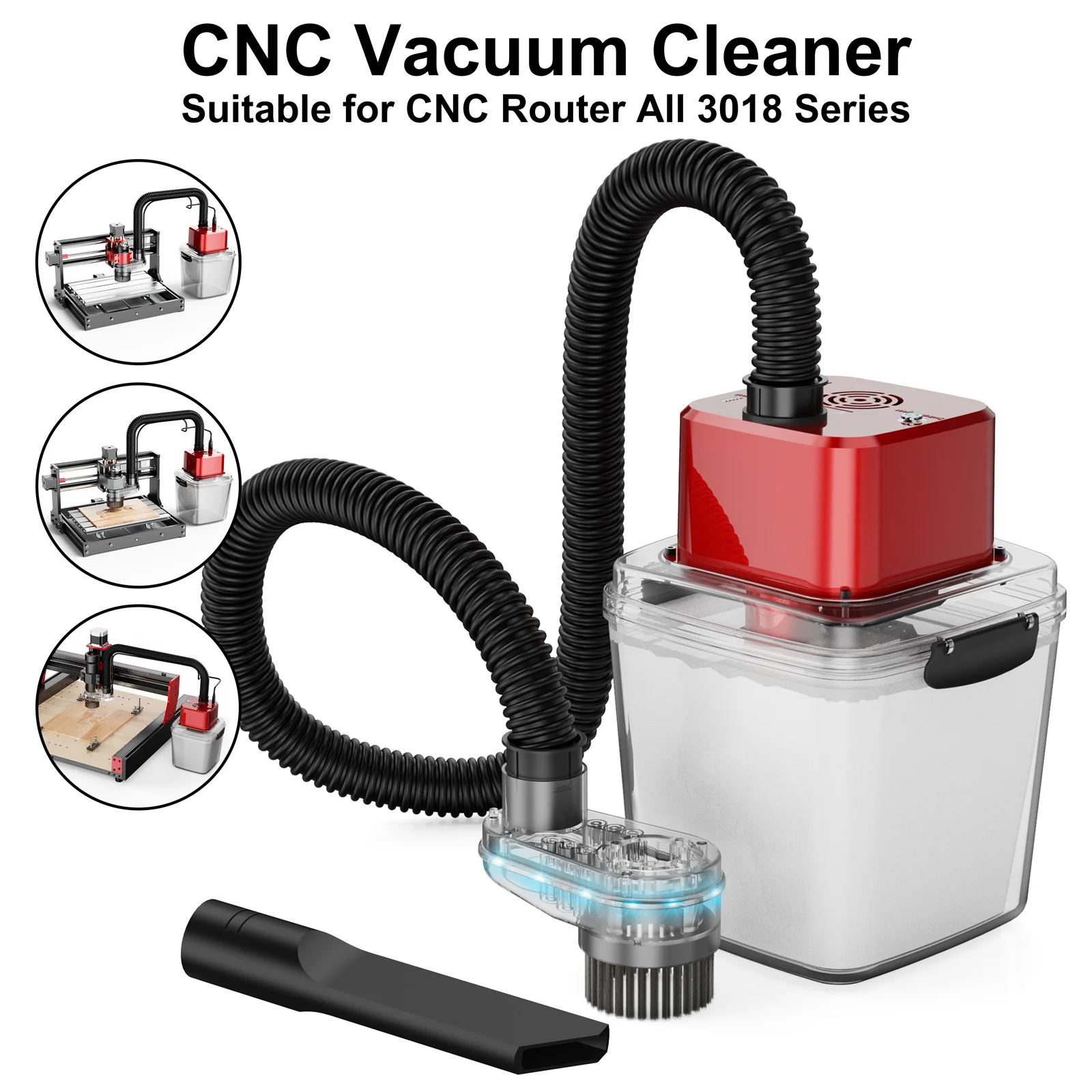 Aspirateur pour machine de gravure CNC TwoTrees compatible broche 775/500W vue 2