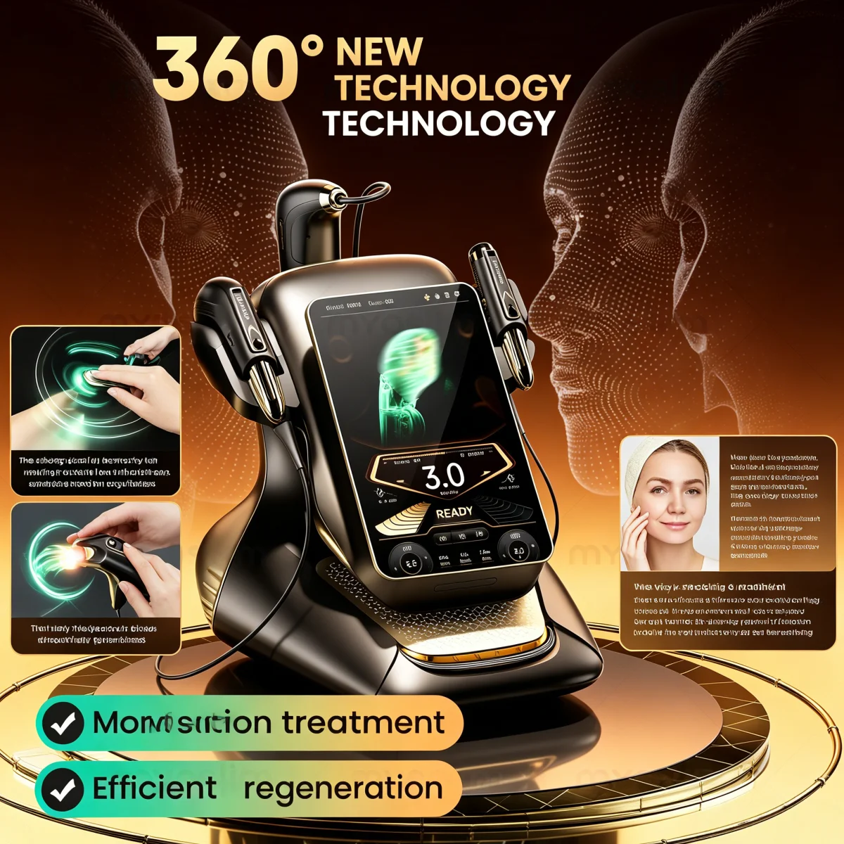 Appareil de Beauté Multifonctionnel 360MAX 25D HIFU pour le Visage et le Corps