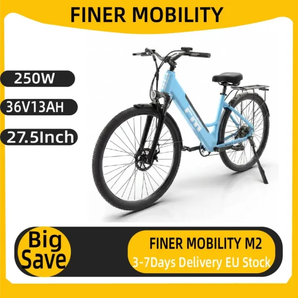 Vélo électrique de ville FINER MOBILITY M2 250W Batterie 36V 13Ah