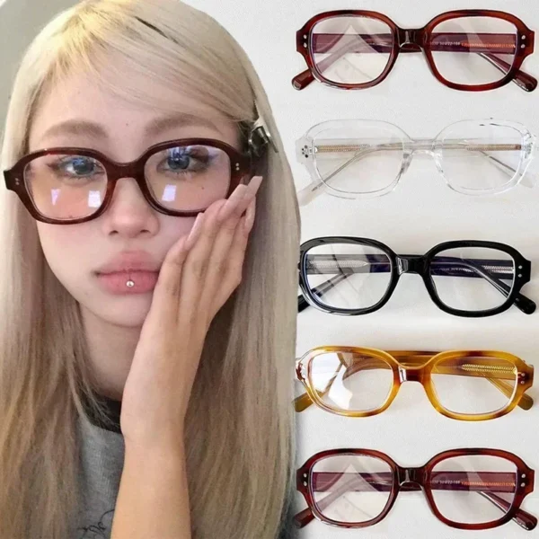 Lunettes Décoratives Vintage Y2K Monture Carrée Rétro