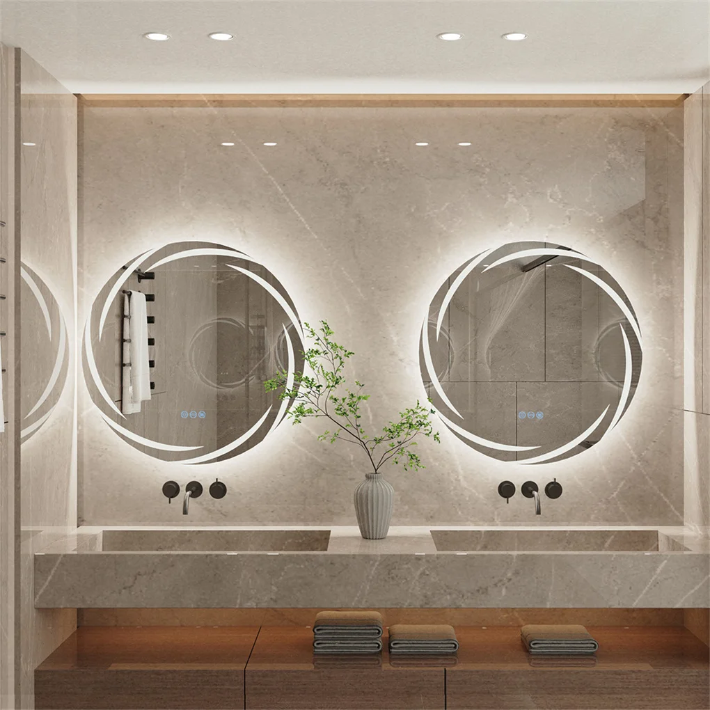 Miroir de Salle de Bain LED Circulaire Rétroéclairé et Anti-buée image 3