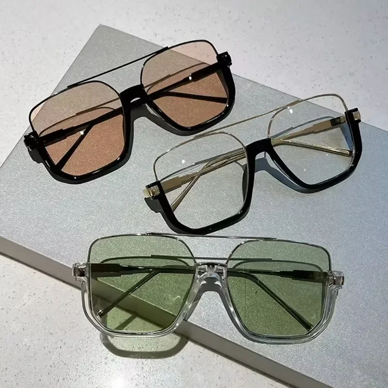 Lunettes de Soleil Polygones Tendance Punk - Monture Monobloc Avancée image 6
