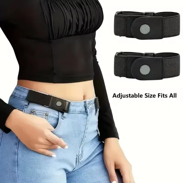 Ensemble de 2 Ceintures Élastiques Invisibles et Ajustables pour Jean et Pantalon