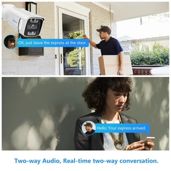 Système de Caméra de Sécurité MOVOLS 8CH PoE - Kit de Surveillance Vidéo 5MP/8MP avec Audio Bidirectionnel et Vision Nocturne vue 2