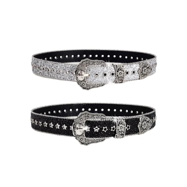 Ceinture Gothique en Strass pour Femme - Style Rétro Cowboy Y2K vue 2