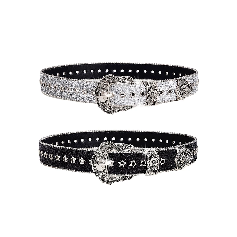 Ceinture Gothique en Strass pour Femme - Style Rétro Cowboy Y2K vue 2