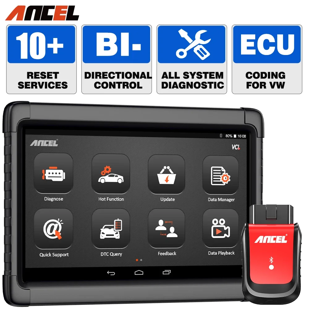 Lecteur de codes de diagnostic automobile Ancel X6 Bluetooth OBD2 - Tablette Android et fonctions avancées image 3