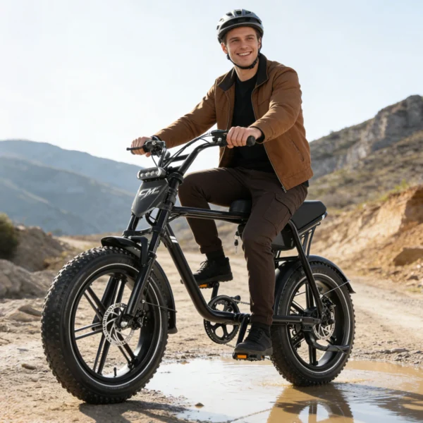Vélo Électrique Tout-Terrain 48V 18Ah - Pneus Larges 20" × 4.0 vue 2