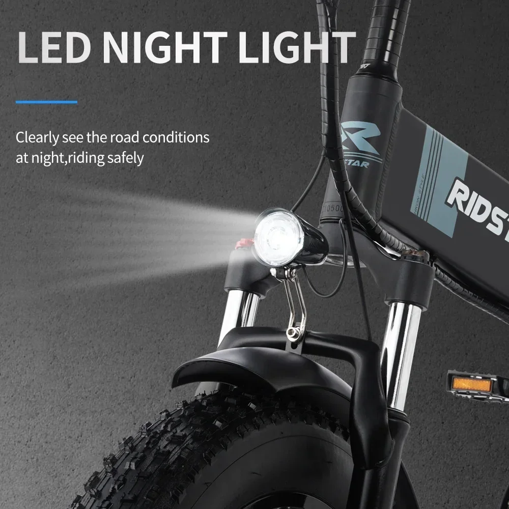 Vélo Électrique Pliable Tout-Terrain Ridstar H20 - Moteur 1000W et Batterie 48V 15Ah image 6