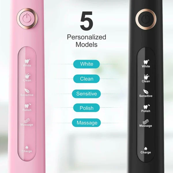 Brosse à dents électrique sonique Fairywill FW-D7 avec étui et têtes de rechange vue 2