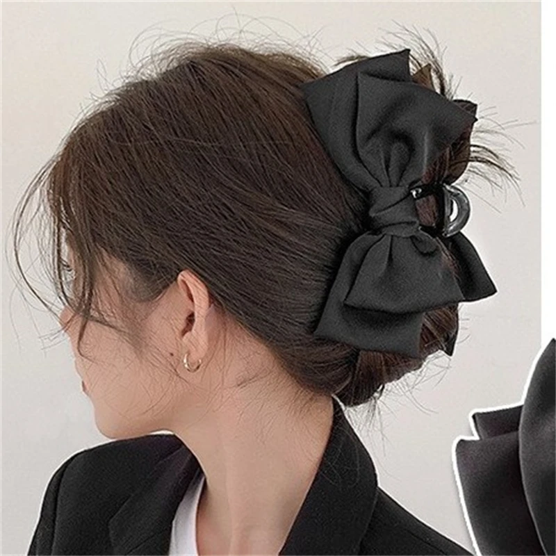 Lot de Pinces à Cheveux Élégantes Grand Format avec Nœud Papillon image 3