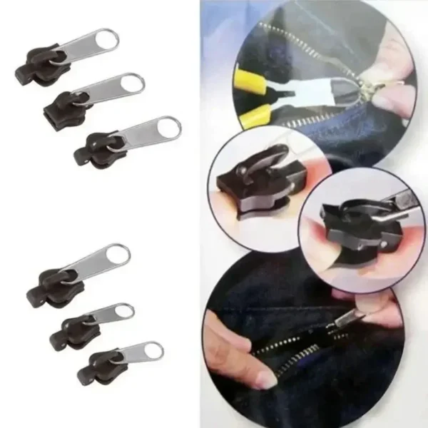 Kit de Réparation Instantanée pour Fermetures Éclair - 3 Tailles avec Curseurs et Dents vue 2