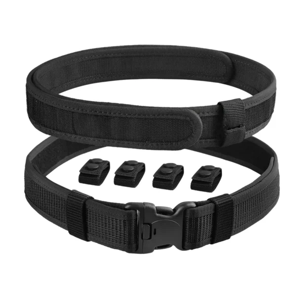 Ceinture Tactique 2 en 1 avec Boucle à Dégagement Rapide et Système MOLLE (5 cm)