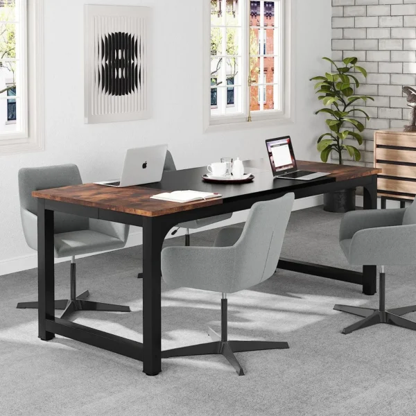 Bureau d'ordinateur moderne et spacieux Tribesigns pour bureau à domicile vue 2