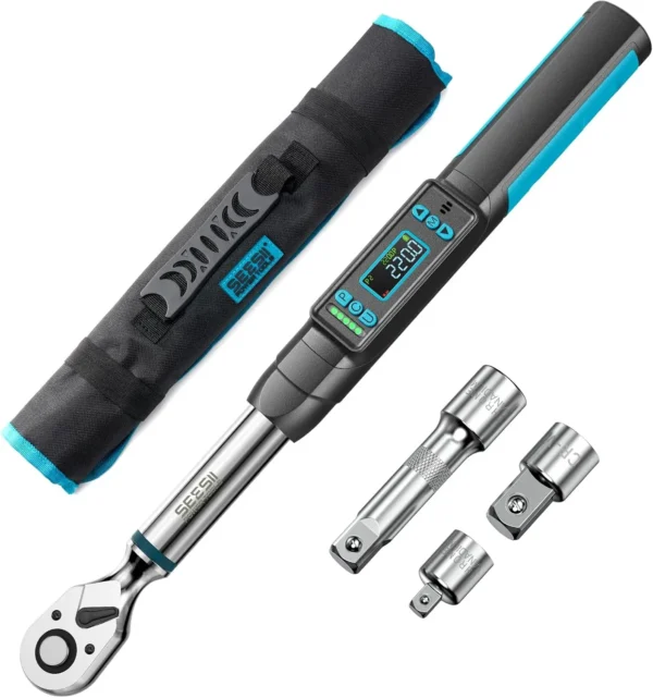 Clé dynamométrique numérique SEESII 3/8" 220 N.m avec écran LCD et précision ±2%