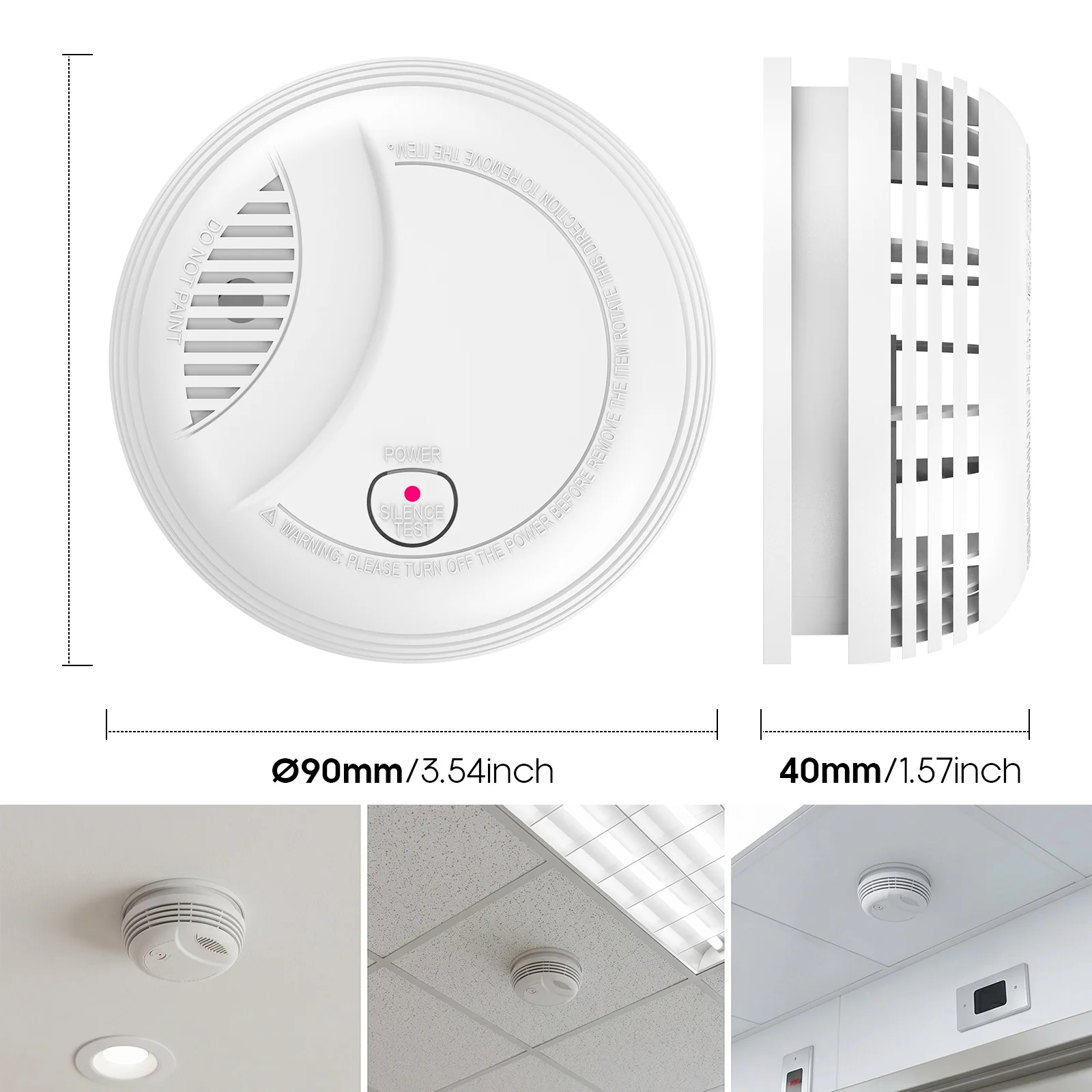 Lot de Détecteurs de Fumée 9 V CC - Système d'Alarme Incendie Sécurisé image 6