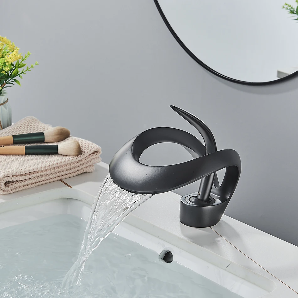 Mitigeur de lavabo cascade de luxe Uythner - Robinet monocommande pour vasque image 4