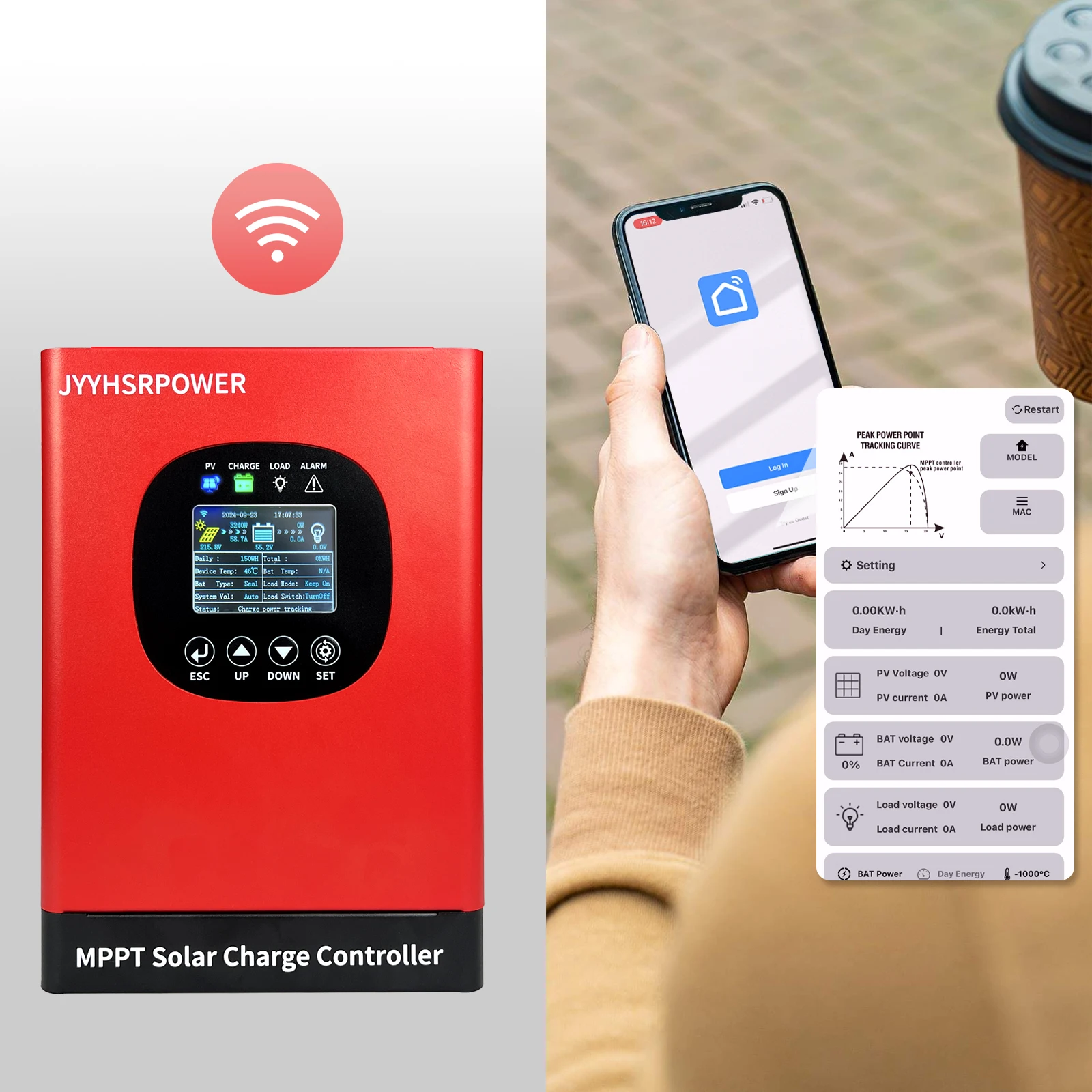 Contrôleur de Charge Solaire MPPT Intelligent 120A 80A 60A 230VDC avec Wi-Fi Intégré image 5