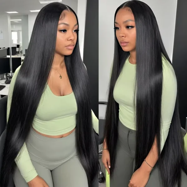 Perruque Lisse Lace Frontal en Cheveux Vierge Naturels