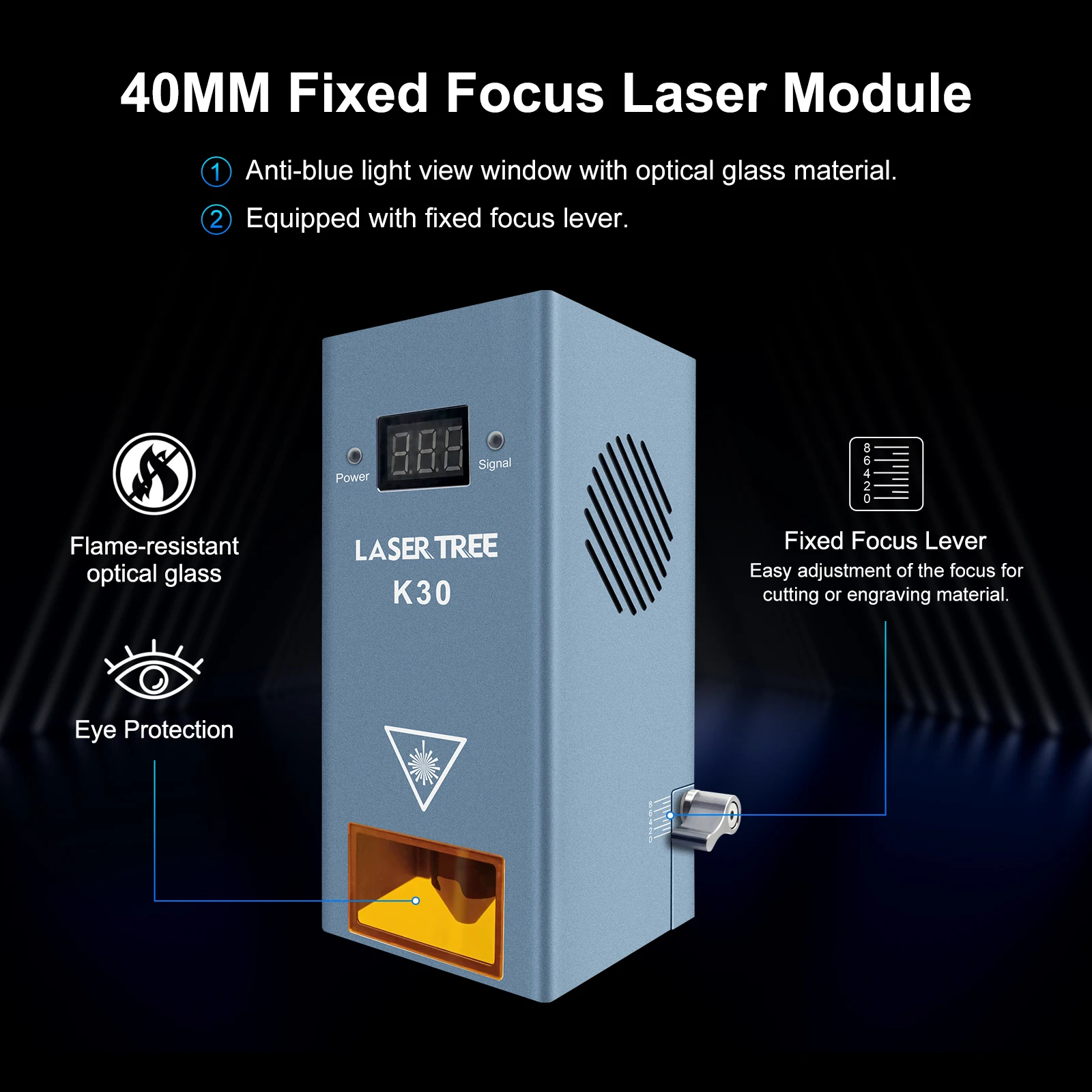 Tête laser 6 diodes 30W LASER Lanka E K30 avec assistance aérienne et TTL PWM image 5