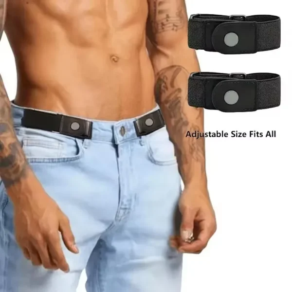 Ensemble de 2 Ceintures Élastiques Invisibles et Ajustables pour Jean et Pantalon vue 2