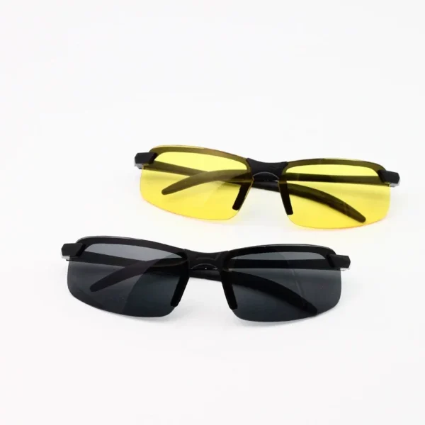 Lot de 2 Lunettes de Conduite Polarisées Anti-Éblouissement avec Protection UV400 et Vision Nocturne