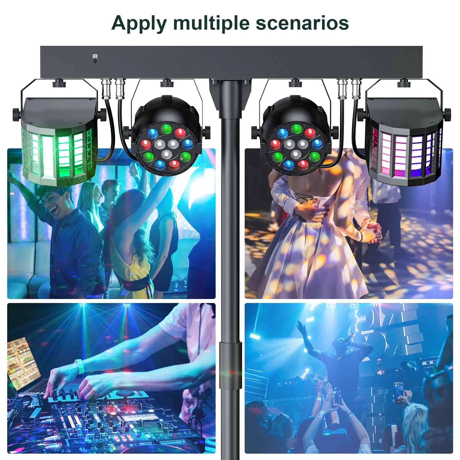 Datewink Projecteur Scénique LED RGBW 60W avec Support et Sac de Transport pour DJ et Fêtes image 4
