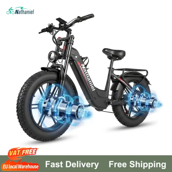 Vélo Électrique Tout-Terrain Nathaniel SYR08 Double Moteur 48V 20AH