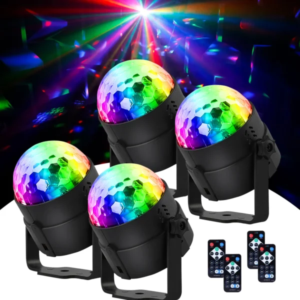 Datewink Boule Magique LED RGB Effet Scène avec Télécommande pour Fête et DJ